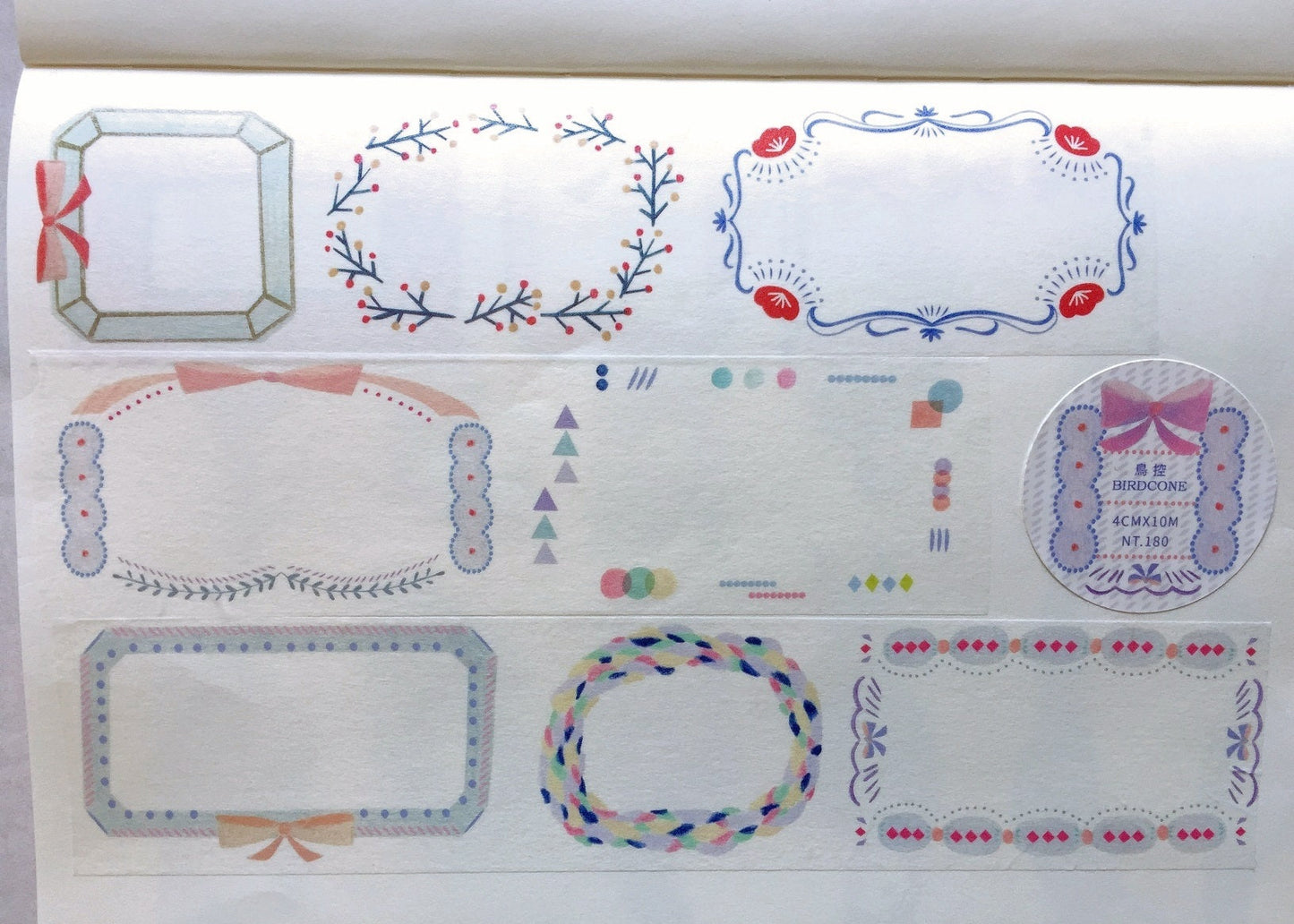 Birdcone - Flower Border washi tape SAMPLES