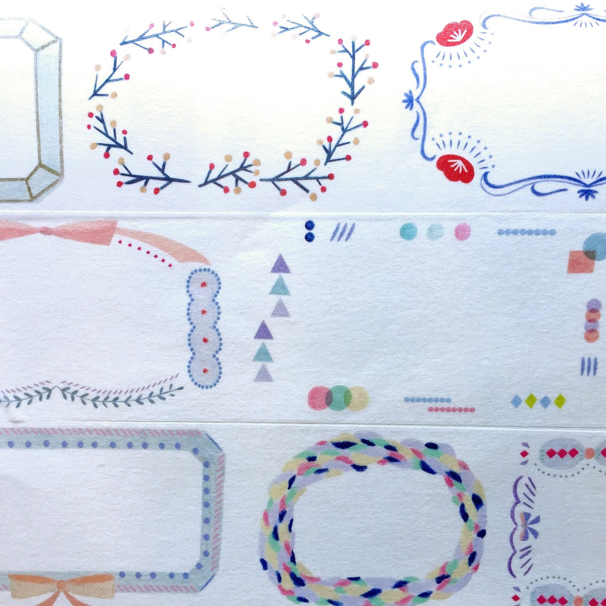 Birdcone - Flower Border washi tape SAMPLES