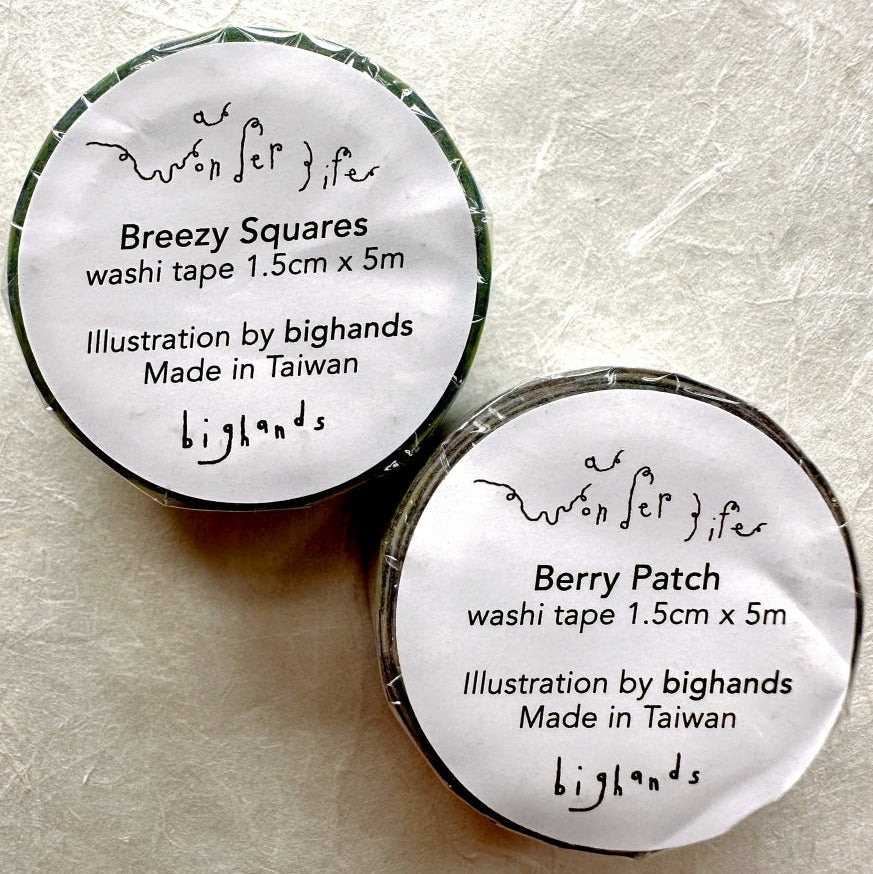 Bighands - A Wonder Life: Berry Patch washi tape SAMPLES