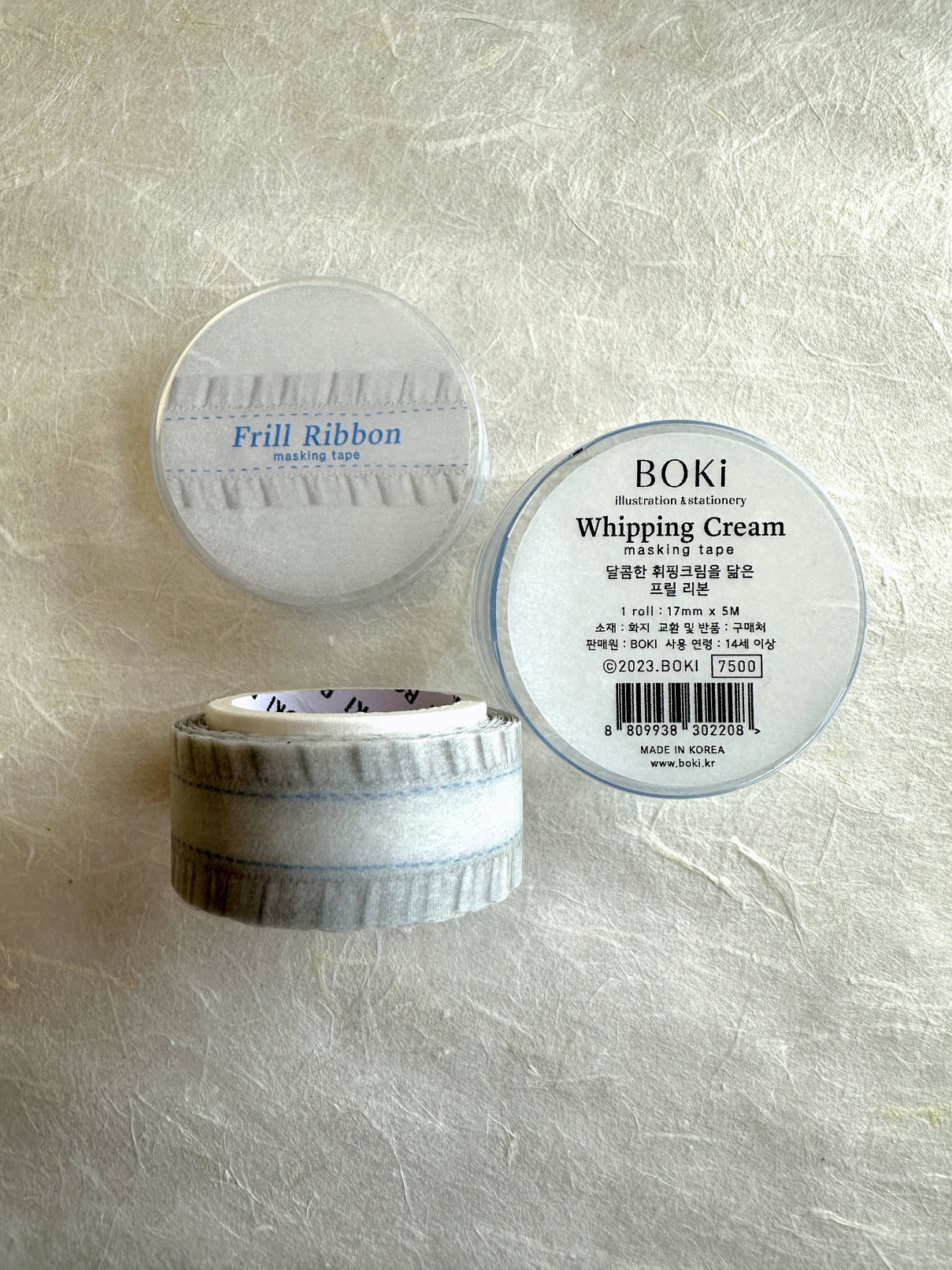 BOKI - Frill Ribbon & Eyelet Lace washi tape SAMPLES