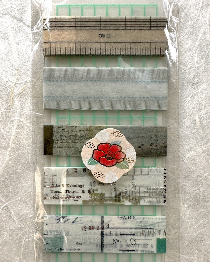 BOKI - Frill Ribbon & Eyelet Lace washi tape SAMPLES