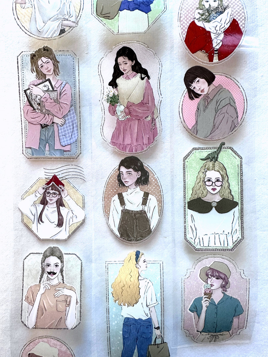 Frame Girl by Bon Bon Stickers - PET tape SAMPLES