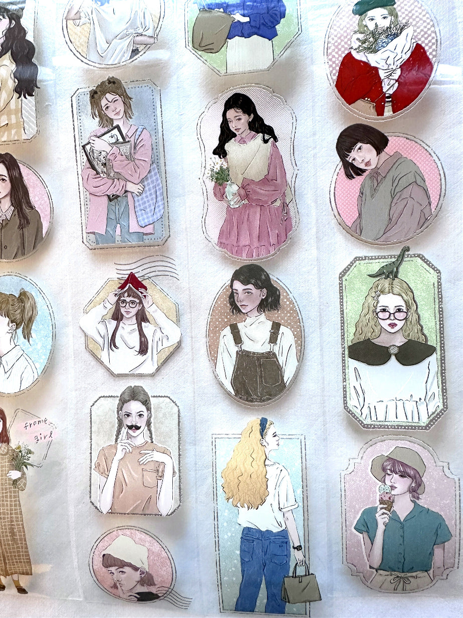 Frame Girl by Bon Bon Stickers - PET tape SAMPLES