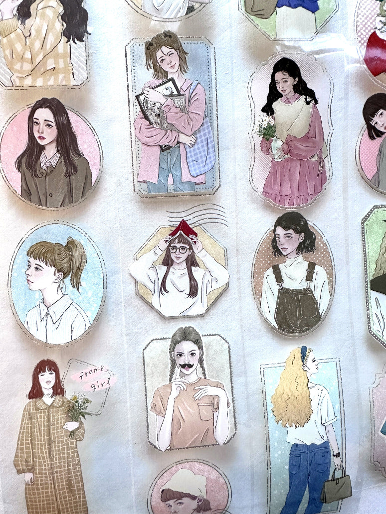Frame Girl by Bon Bon Stickers - PET tape SAMPLES