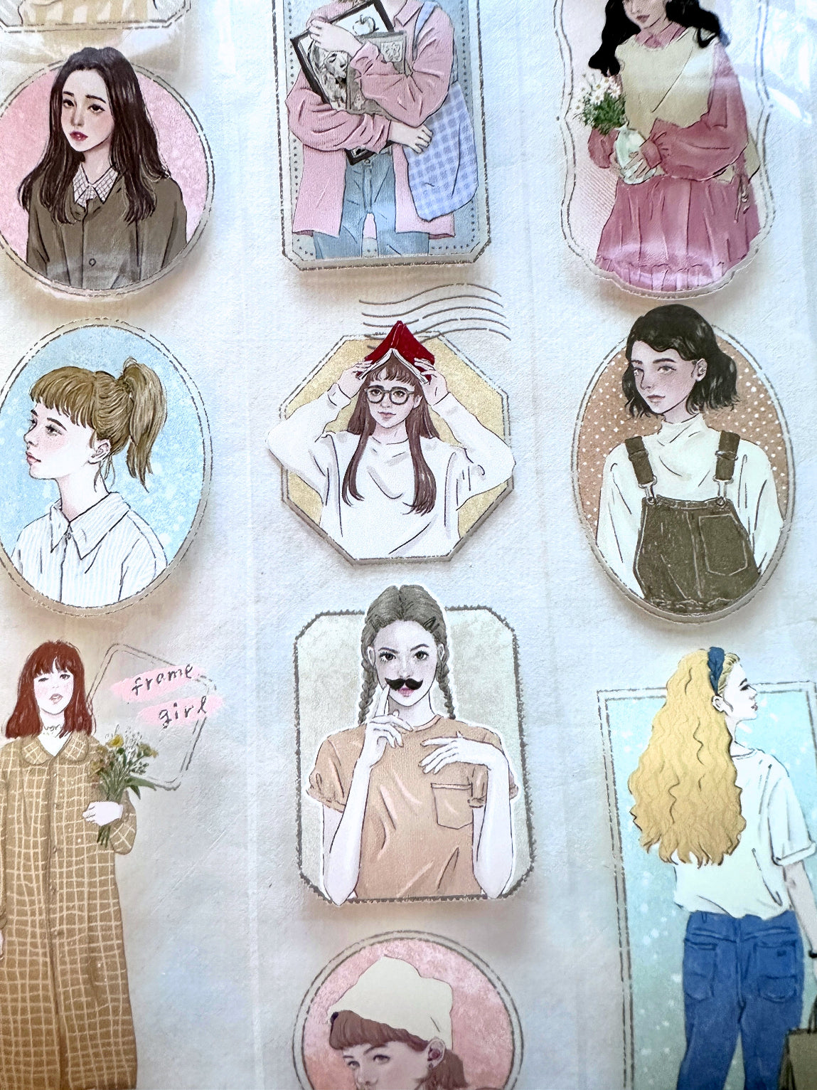 Frame Girl by Bon Bon Stickers - PET tape SAMPLES