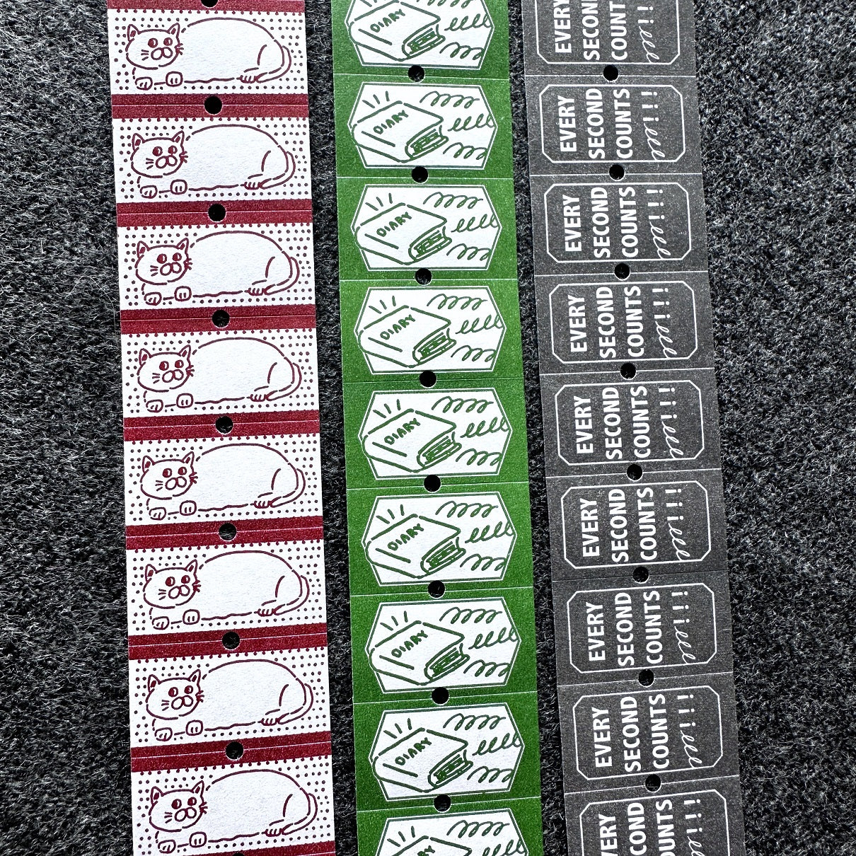 Bon Bon Stickers - three label sticker rolls SAMPLES