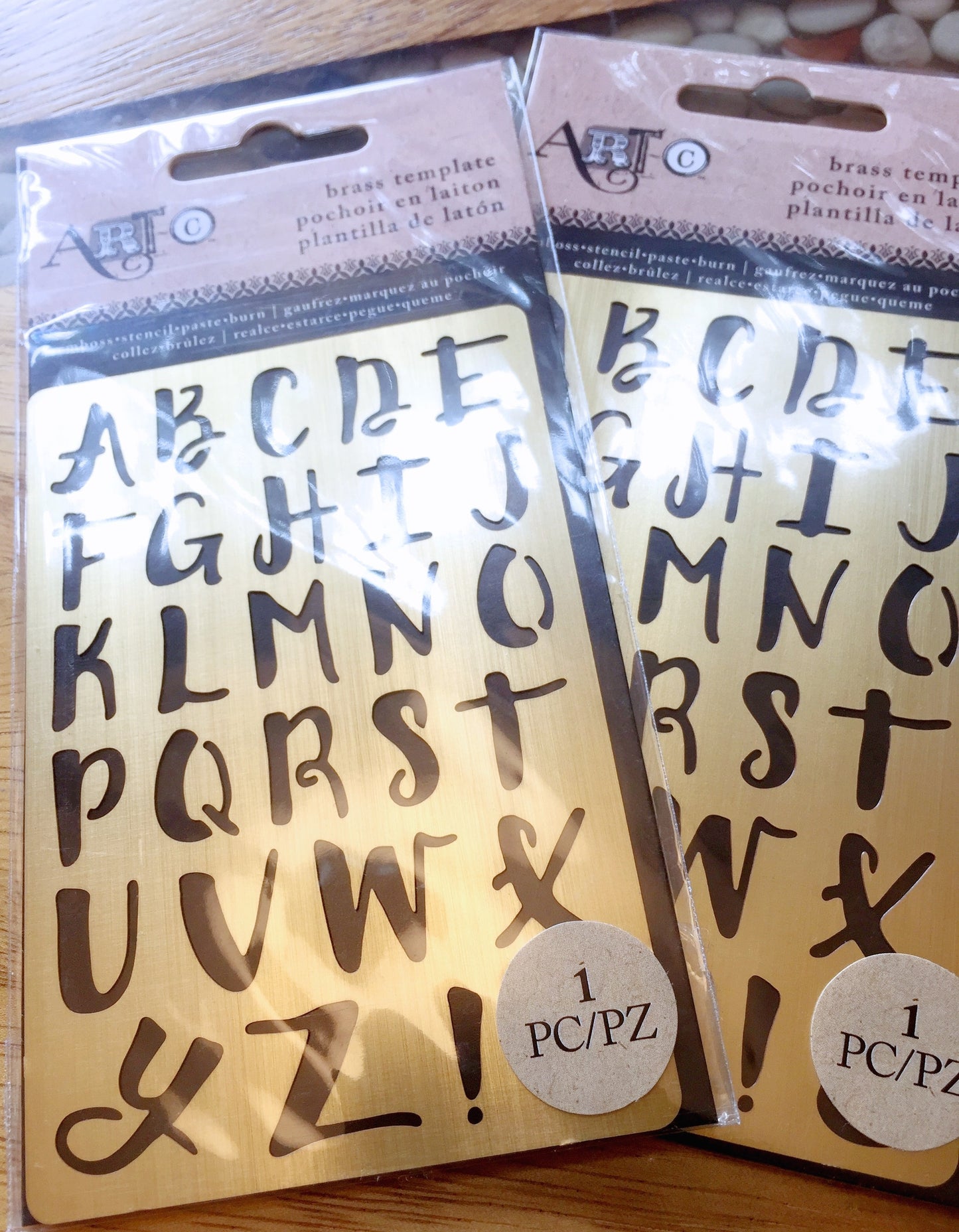 Alphabet Brass Stencil Art Template