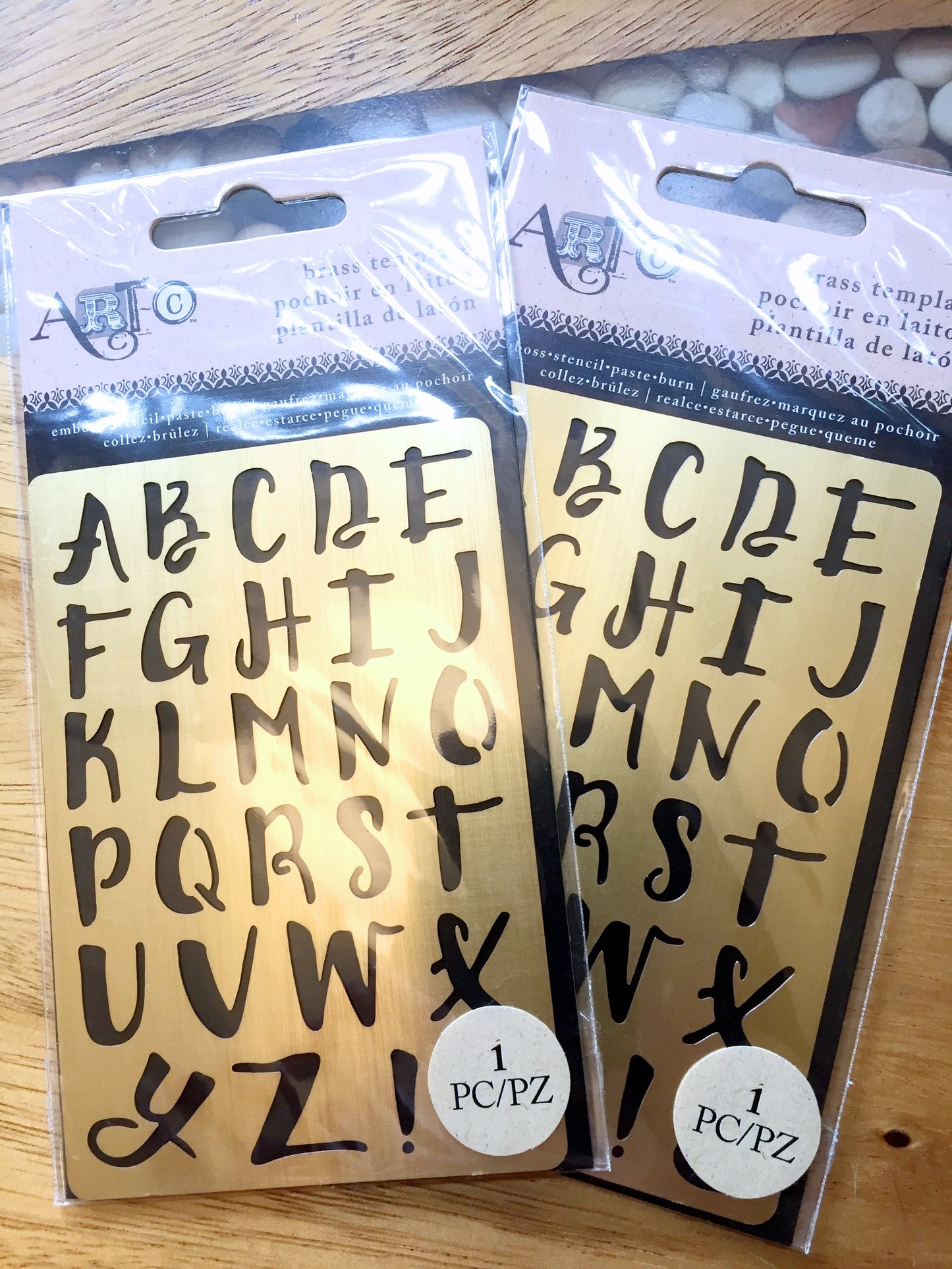 Alphabet Brass Stencil Art Template