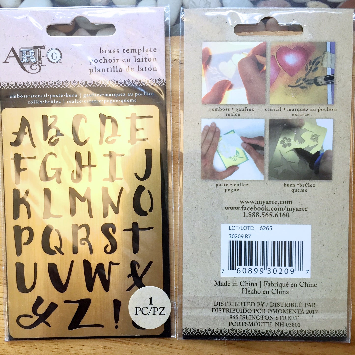 Alphabet Brass Stencil Art Template