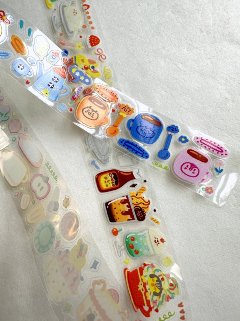 BuLan's Studio - Tea Time kiss-cut PET tape SAMPLES