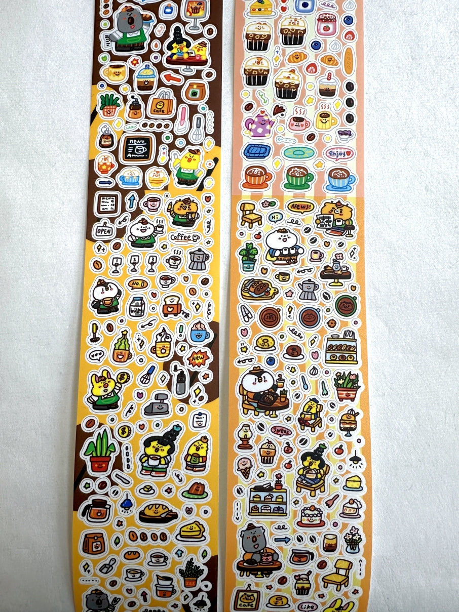 BuLan's Studio - Tea Time! kiss-cut paper tape (cute tiny deco stickers) SAMPLES
