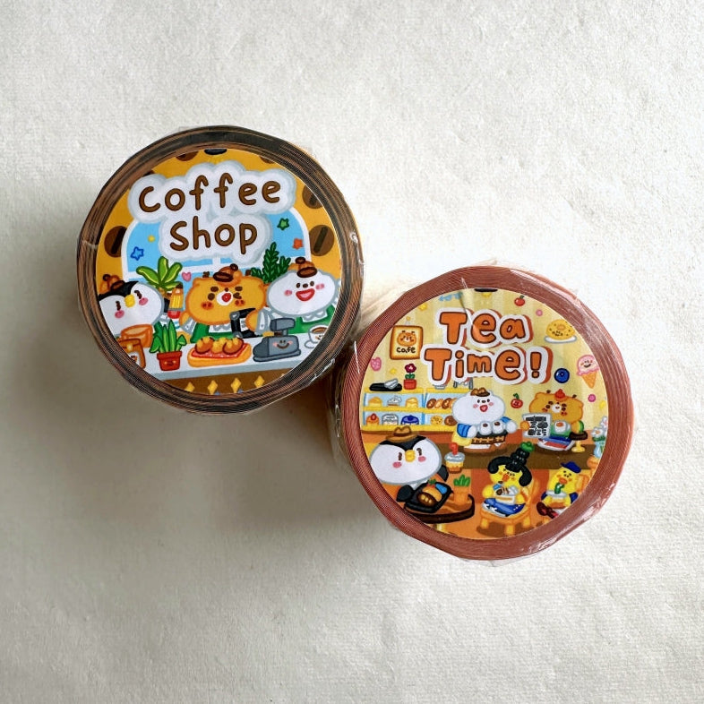 BuLan's Studio - Coffee Shop kiss-cut paper tape (cute tiny deco stickers) SAMPLES