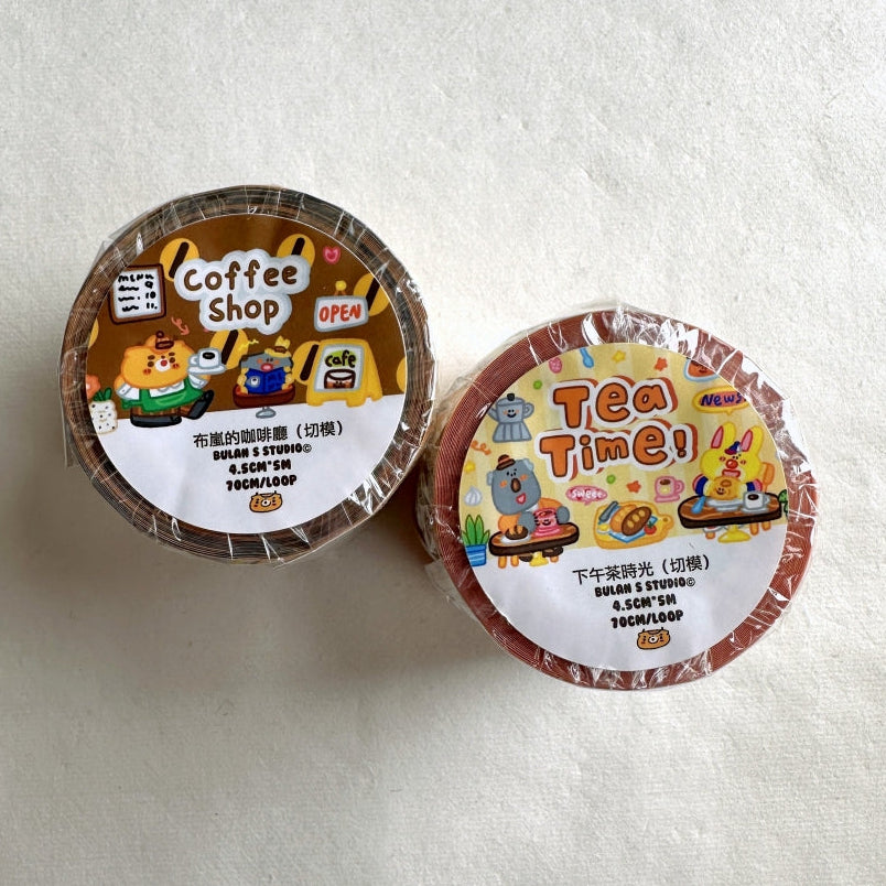 BuLan's Studio - Coffee Shop kiss-cut paper tape (cute tiny deco stickers) SAMPLES