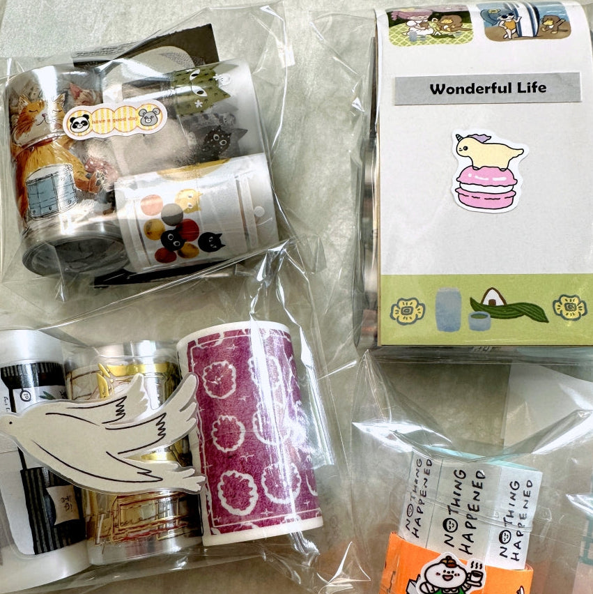 Yabee Zoo - Happy Animal Dessert Shop sticker tape SAMPLES/ROLLS