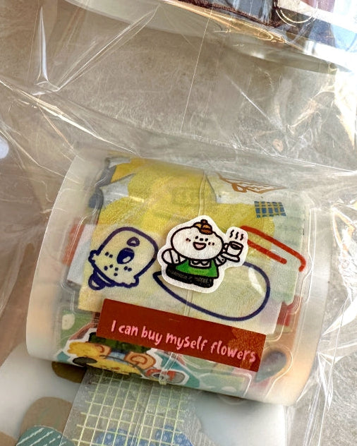 BuLan's Studio - Coffee Shop kiss-cut paper tape (cute tiny deco stickers) SAMPLES