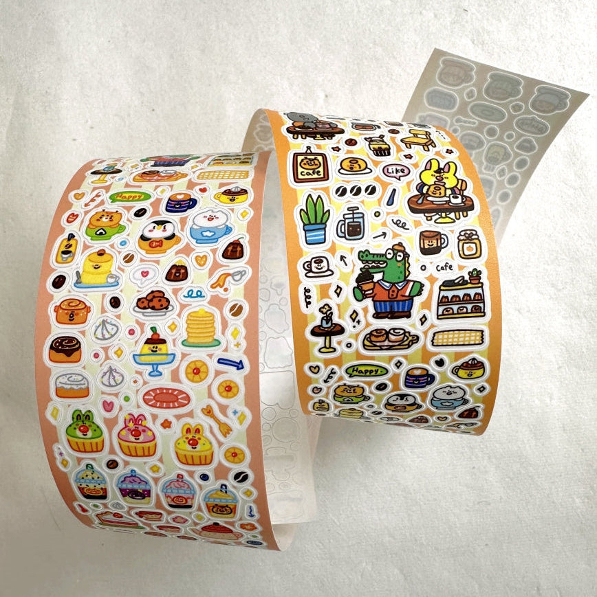 BuLan's Studio - Tea Time! kiss-cut paper tape (cute tiny deco stickers) SAMPLES
