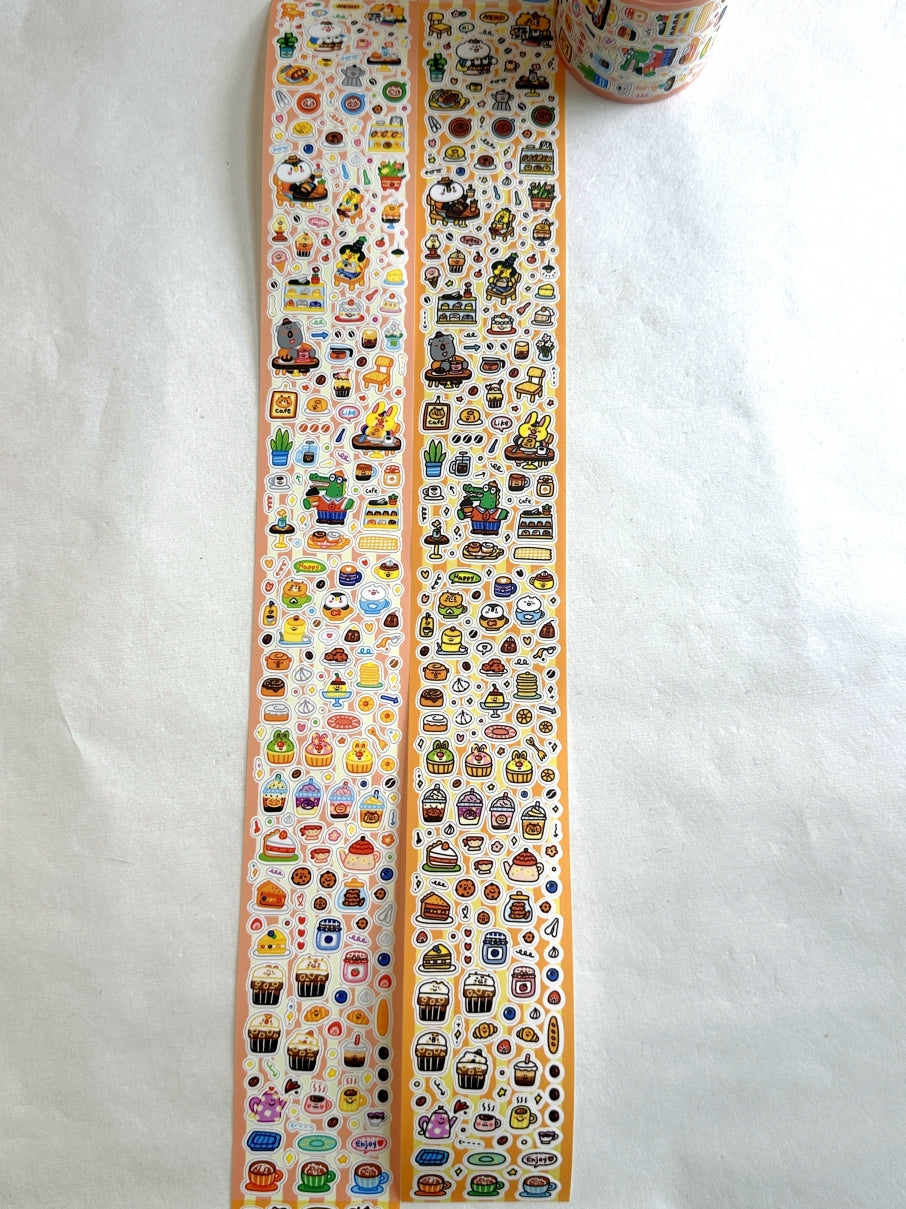 BuLan's Studio - Tea Time! kiss-cut paper tape (cute tiny deco stickers) SAMPLES