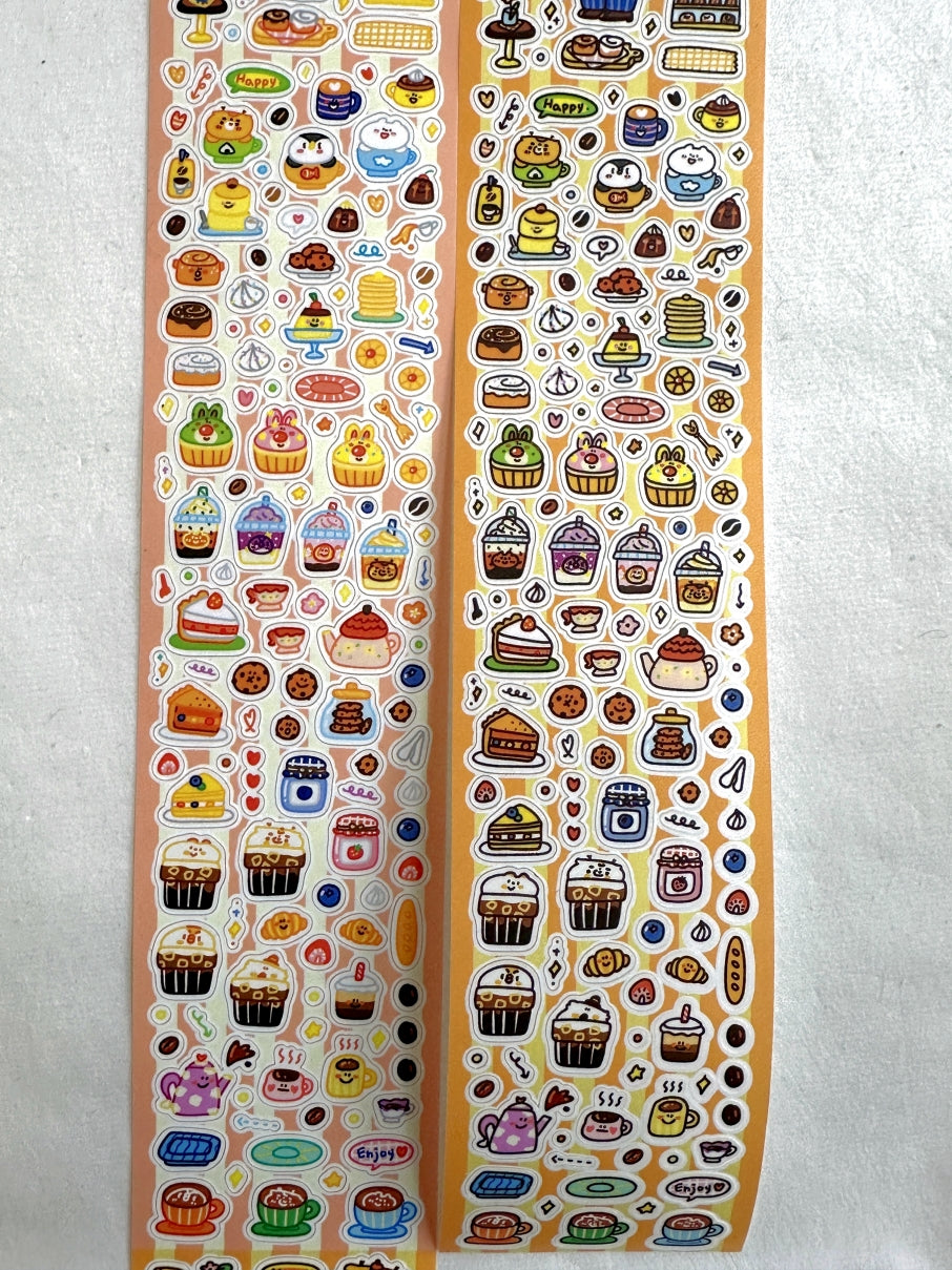 BuLan's Studio - Tea Time! kiss-cut paper tape (cute tiny deco stickers) SAMPLES