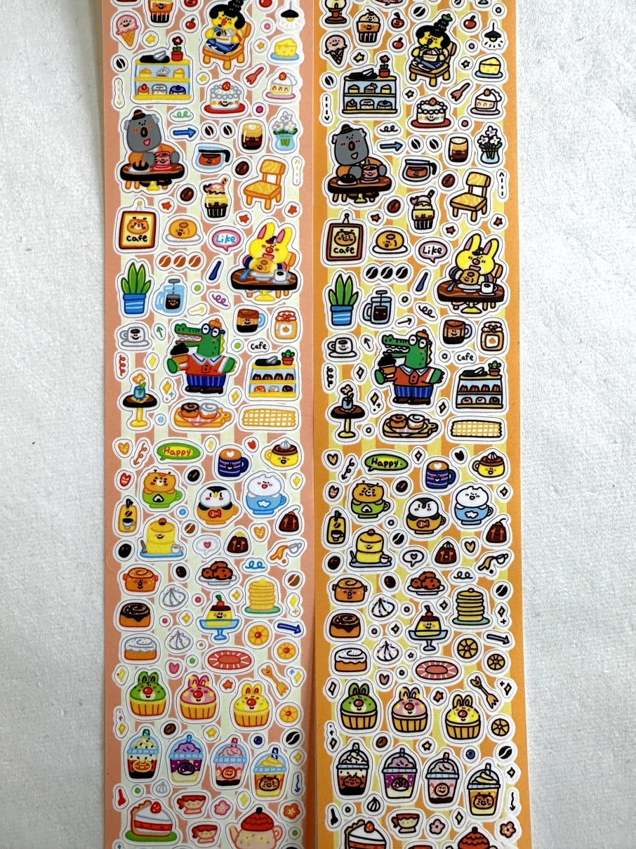 BuLan's Studio - Tea Time! kiss-cut paper tape (cute tiny deco stickers) SAMPLES
