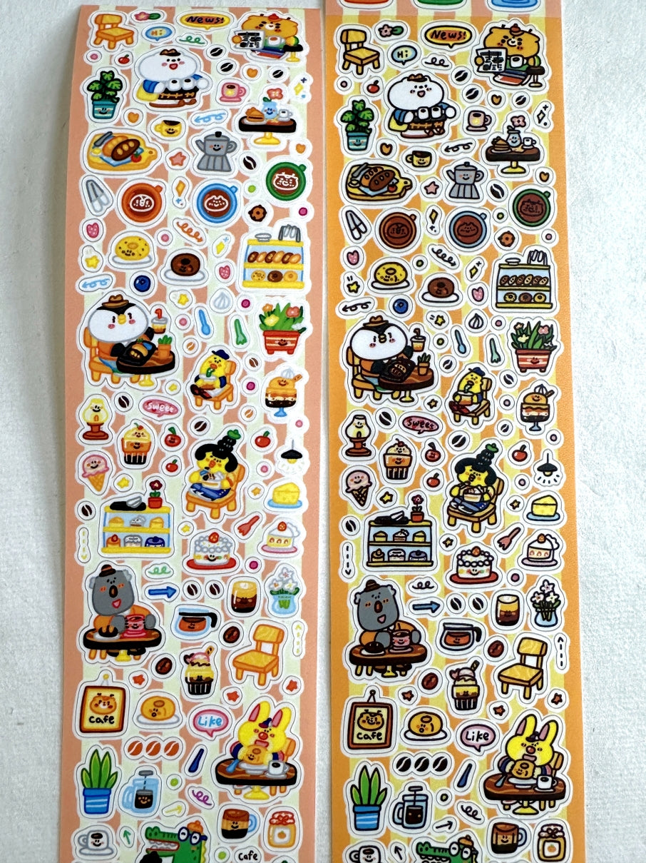 BuLan's Studio - Tea Time! kiss-cut paper tape (cute tiny deco stickers) SAMPLES