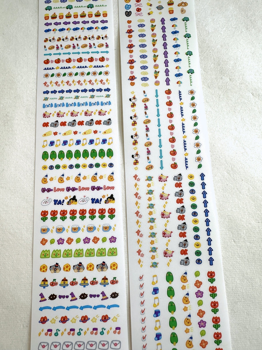 BuLan's Studio - Dividing Line kiss-cut paper tape (planner stickers) SAMPLES