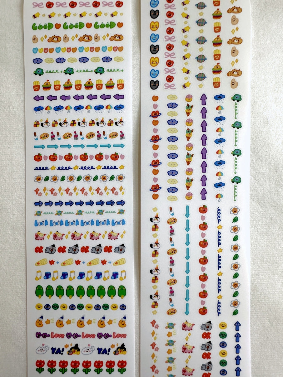 BuLan's Studio - Dividing Line kiss-cut paper tape (planner stickers) SAMPLES