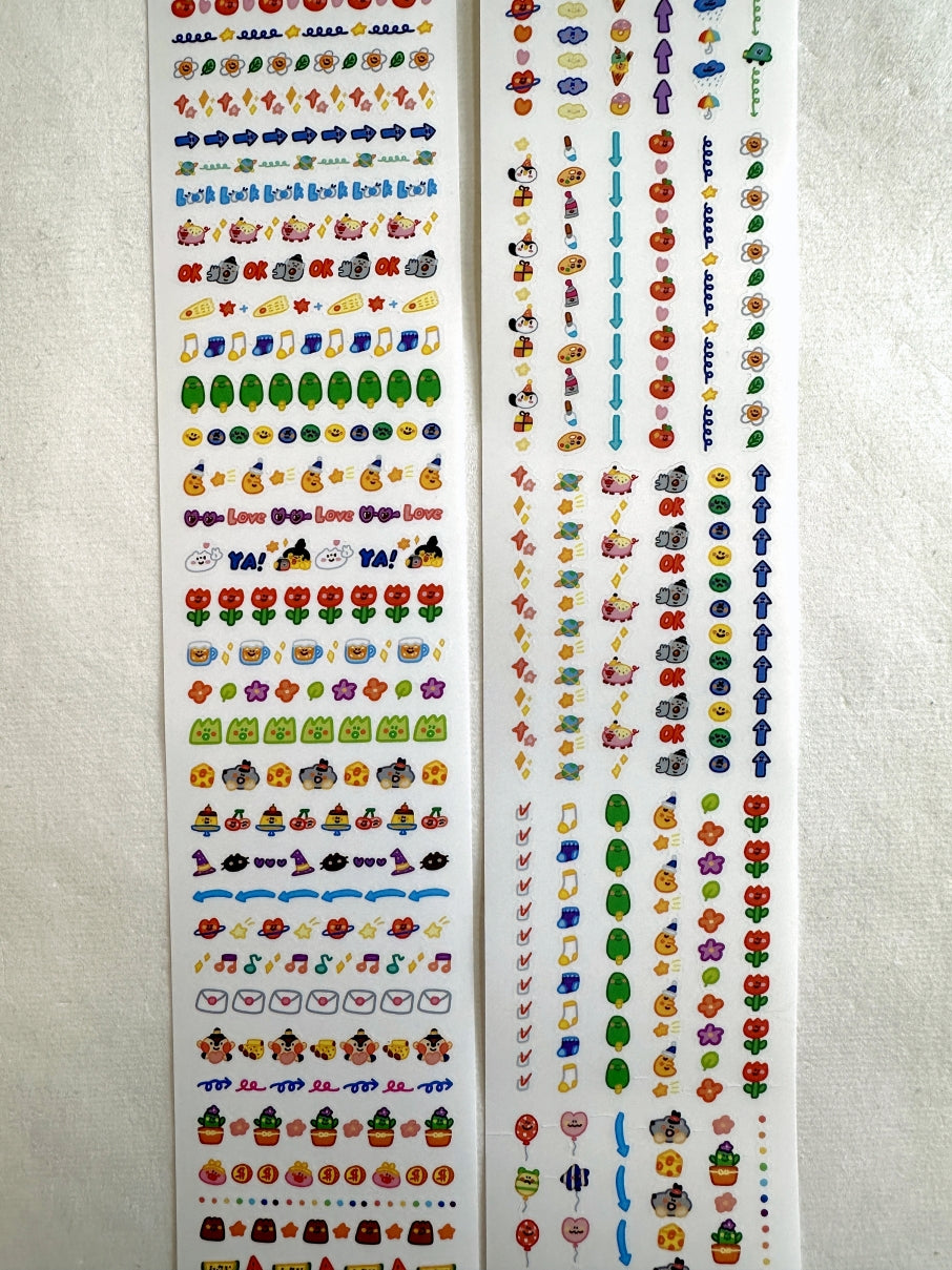 BuLan's Studio - Dividing Line kiss-cut paper tape (planner stickers) SAMPLES
