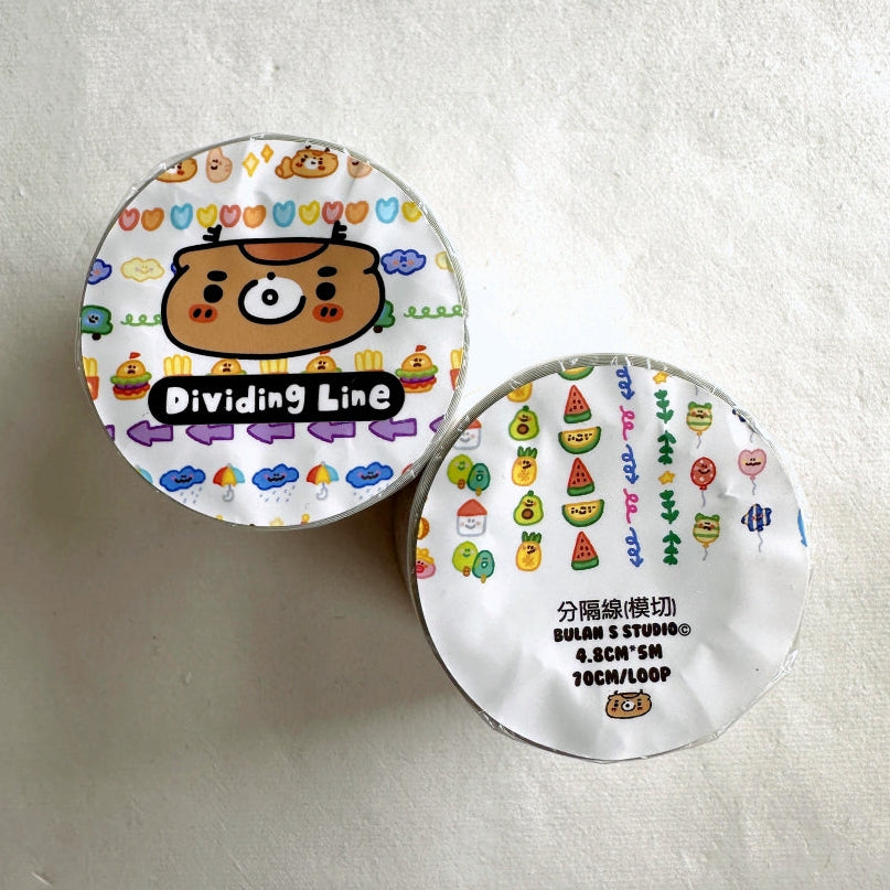 BuLan's Studio - Dividing Line kiss-cut paper tape (planner stickers) SAMPLES