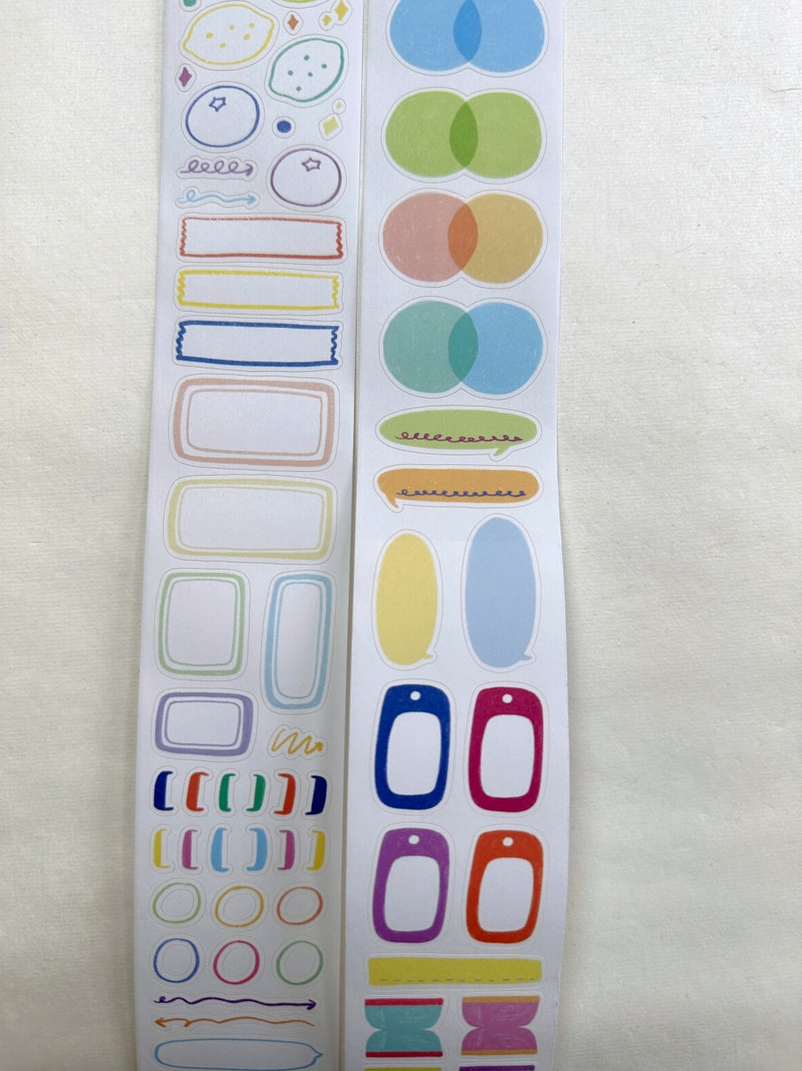 BuLan's Studio - Memo kiss-cut paper tape (4.5 cm x 200 cm) SAMPLES