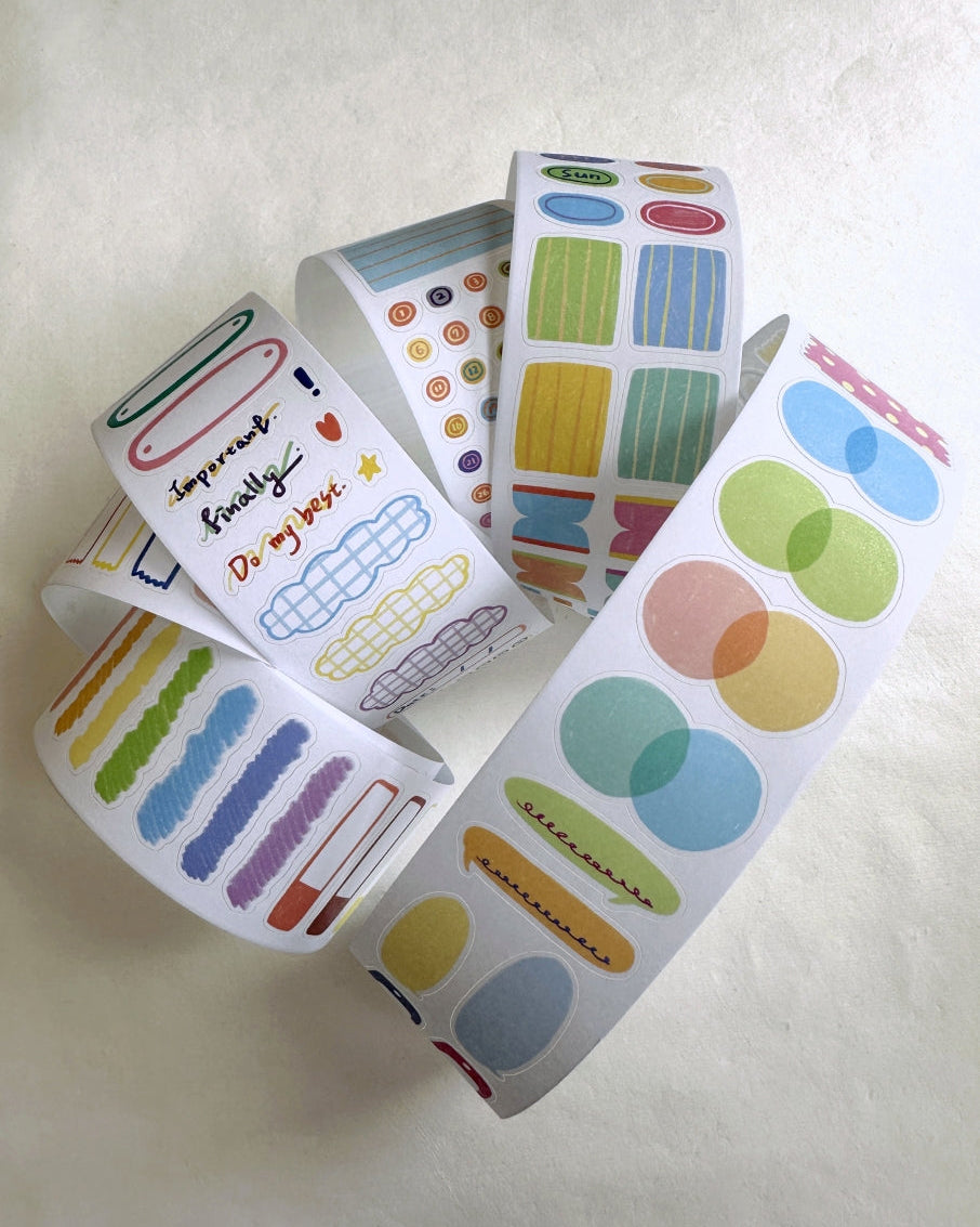 BuLan's Studio - Memo kiss-cut paper tape (4.5 cm x 200 cm) SAMPLES