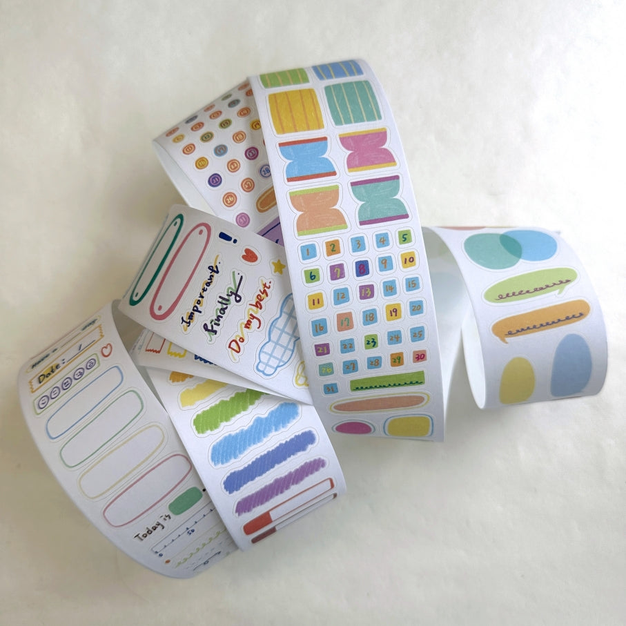 BuLan's Studio - Memo kiss-cut paper tape (4.5 cm x 200 cm) SAMPLES