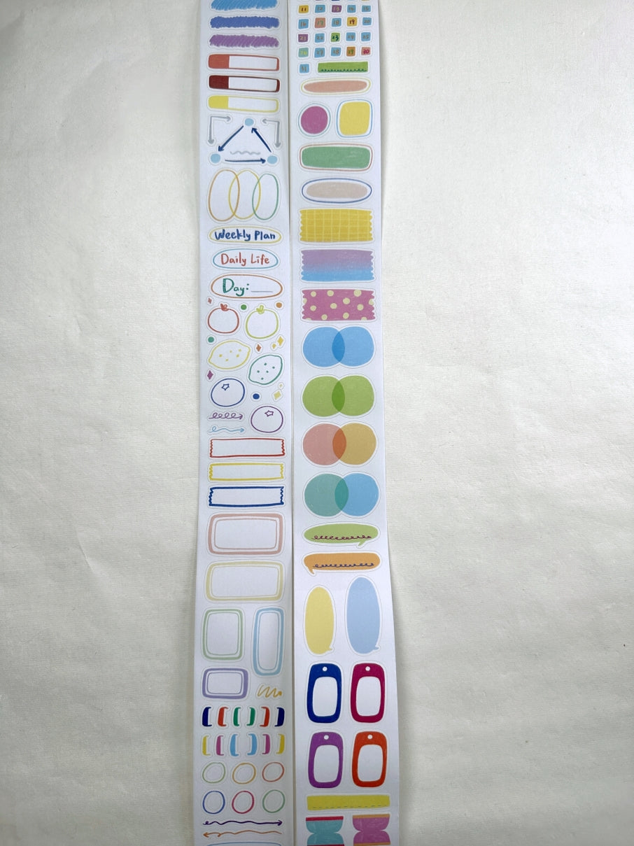 BuLan's Studio - Memo kiss-cut paper tape (4.5 cm x 200 cm) SAMPLES