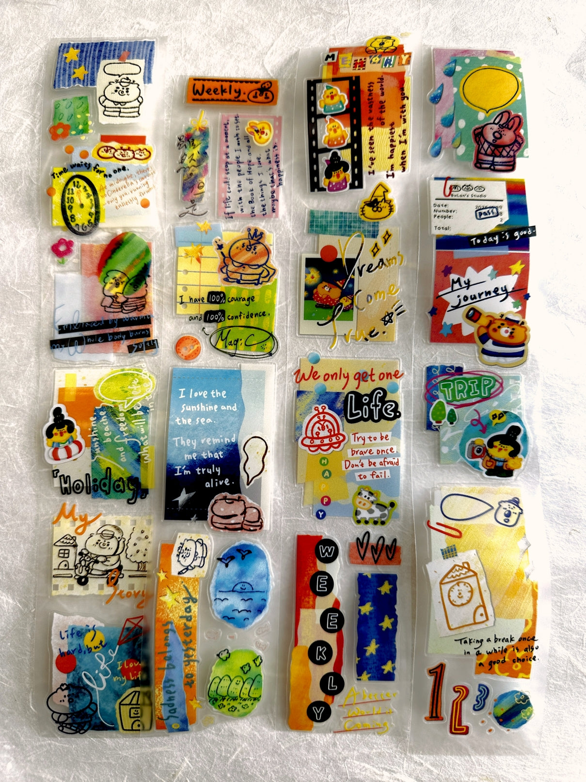 BuLan's Studio - Paper Art kiss-cut PET tape SAMPLES