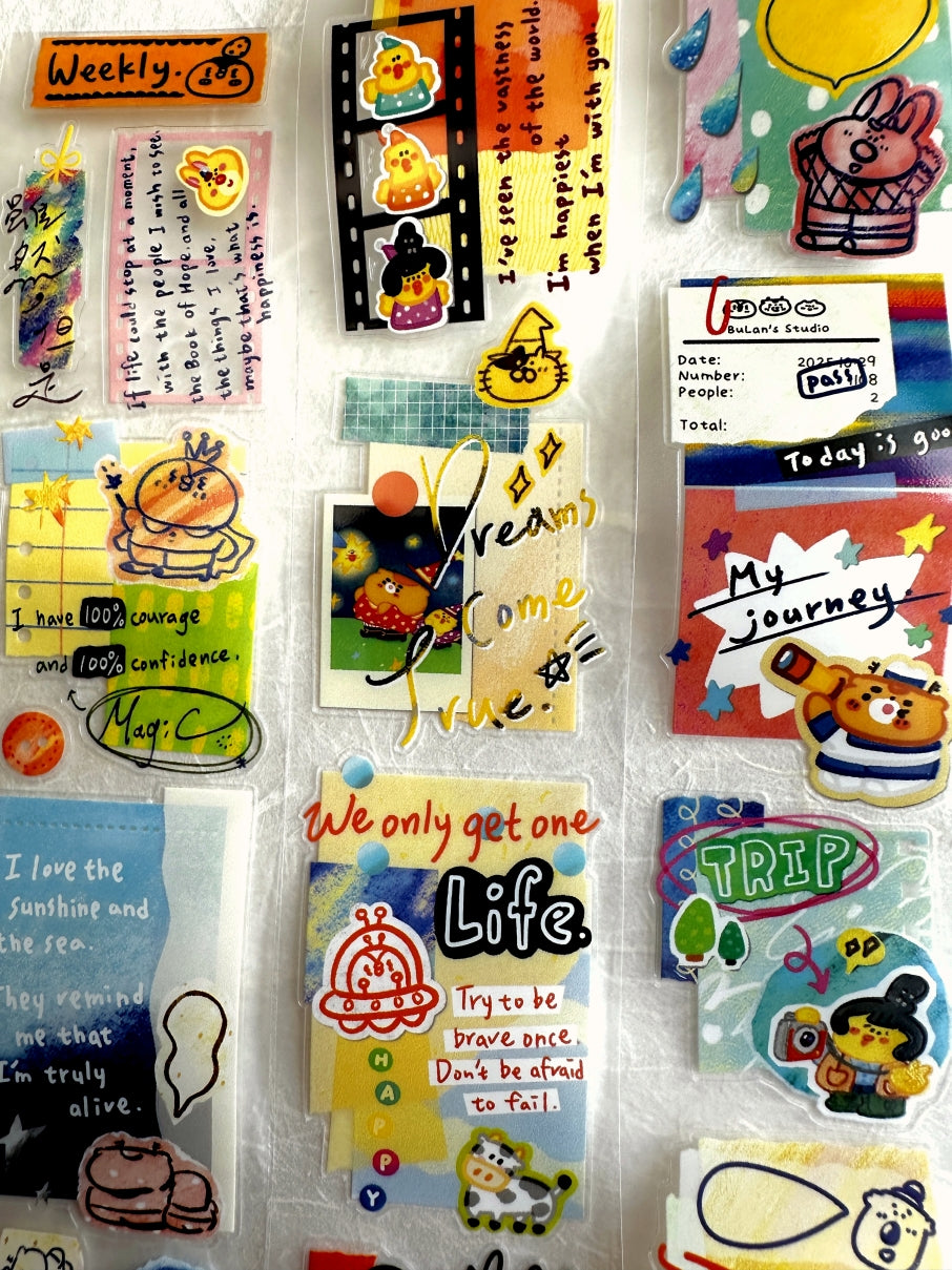 BuLan's Studio - Paper Art kiss-cut PET tape SAMPLES