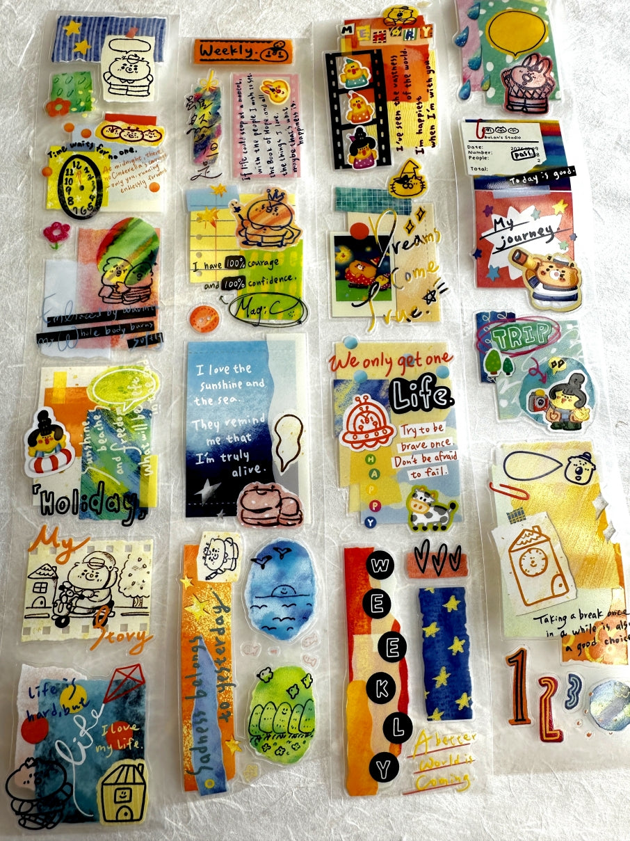 BuLan's Studio - Paper Art kiss-cut PET tape SAMPLES
