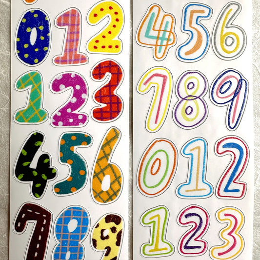 BuLan's Studio - Large Numbers kiss-cut synthetic paper tape SAMPLES