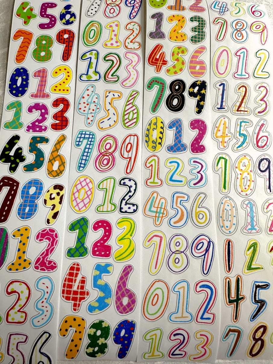 BuLan's Studio - Large Numbers kiss-cut synthetic paper tape SAMPLES