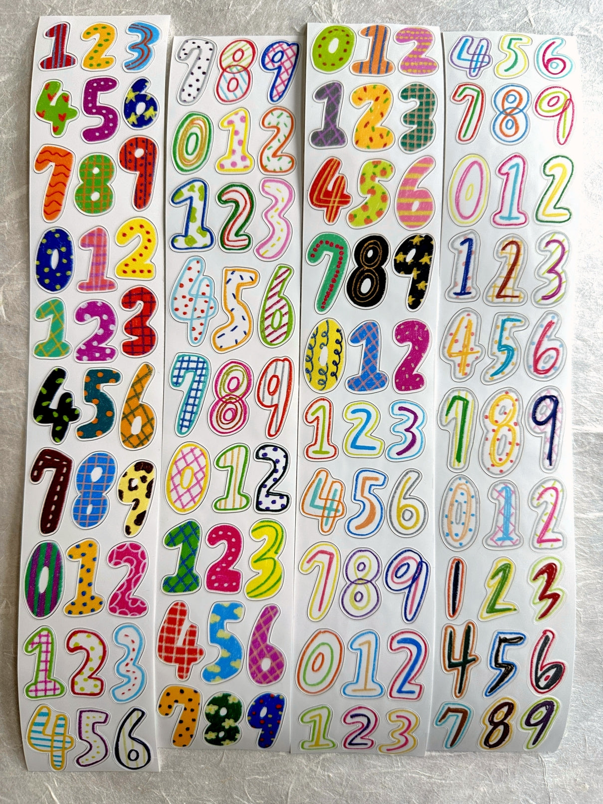 BuLan's Studio - Large Numbers kiss-cut synthetic paper tape SAMPLES