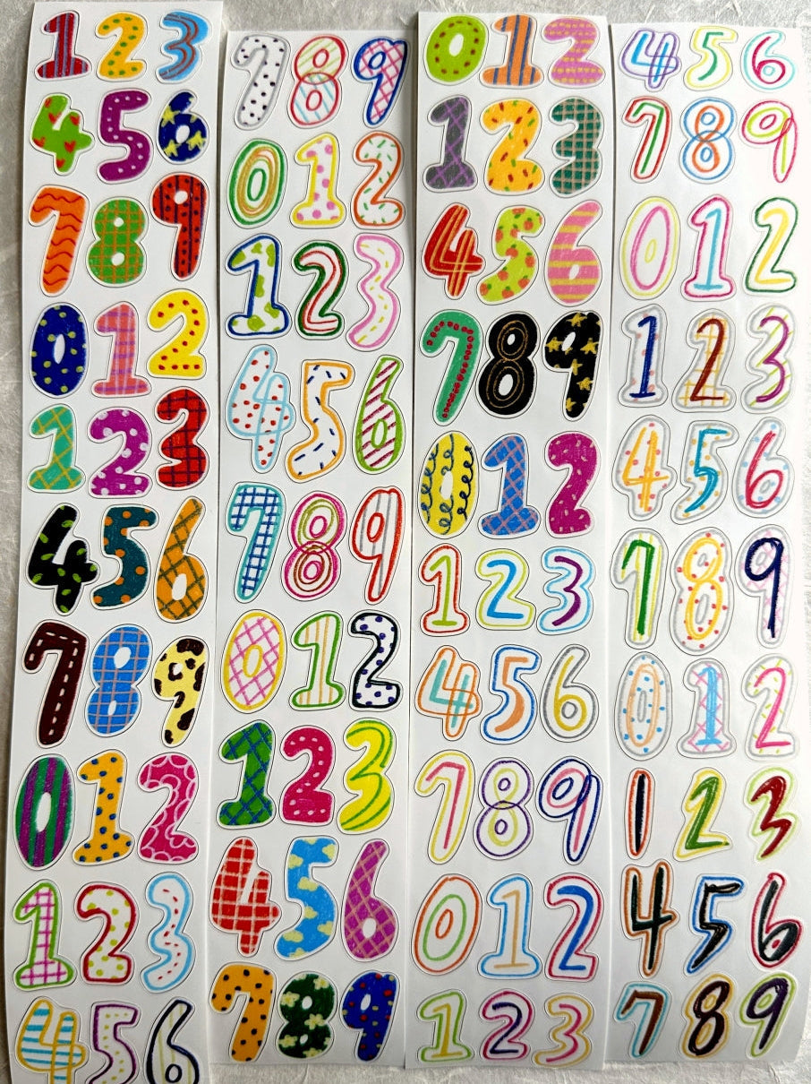 BuLan's Studio - Large Numbers kiss-cut synthetic paper tape SAMPLES