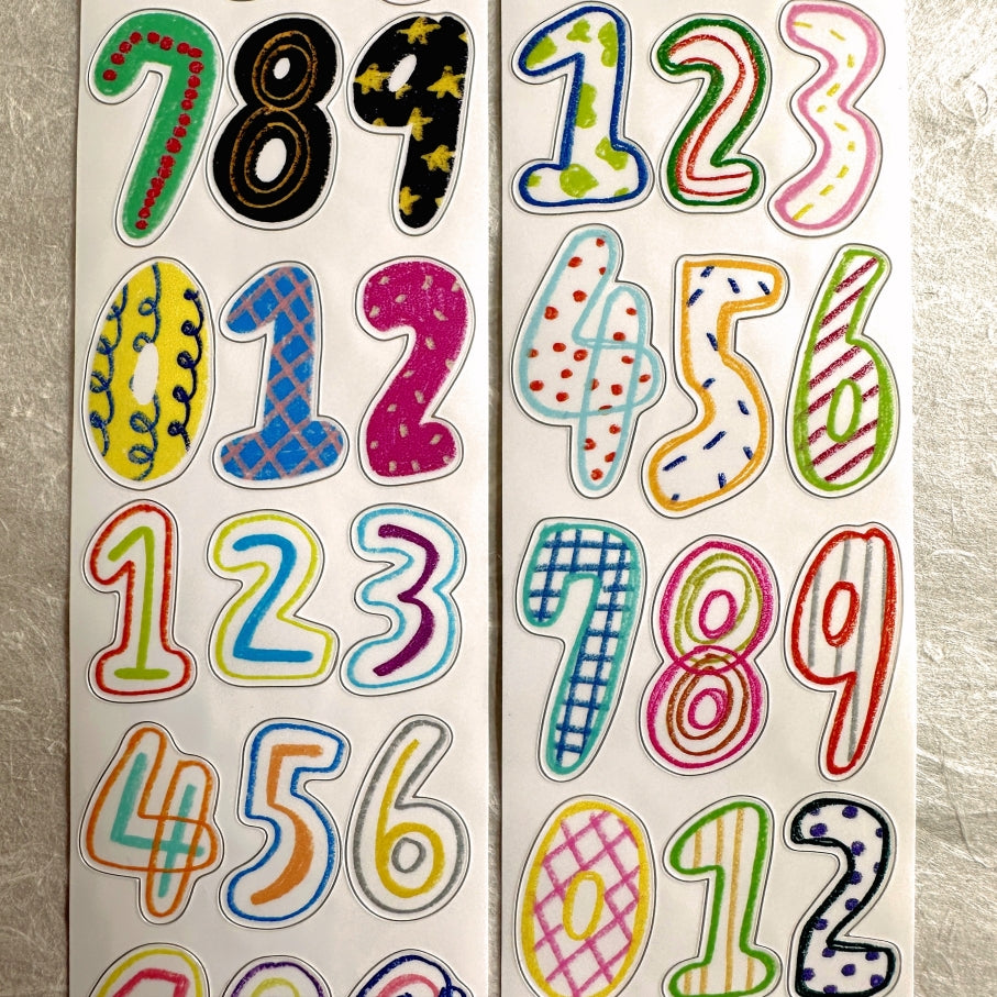 BuLan's Studio - Large Numbers kiss-cut synthetic paper tape SAMPLES
