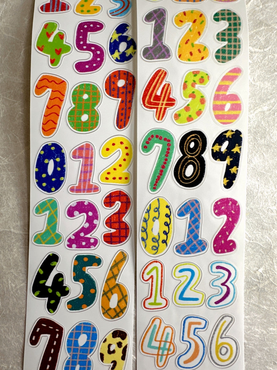 BuLan's Studio - Large Numbers kiss-cut synthetic paper tape SAMPLES