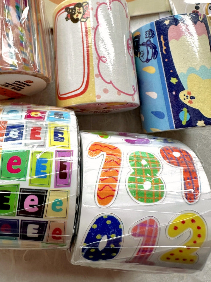 BuLan's Studio - Large Numbers kiss-cut synthetic paper tape SAMPLES