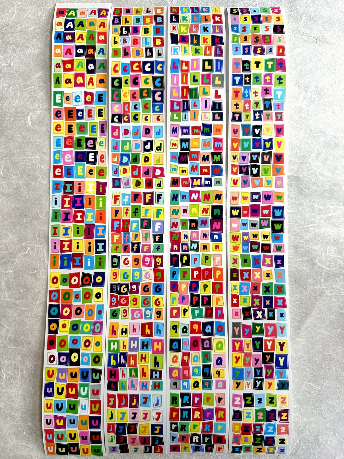 BuLan's Studio - Colorful Letters kiss-cut synthetic paper tape (4.5 cm x 140 cm) SAMPLES