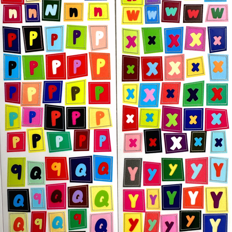 BuLan's Studio - Colorful Letters kiss-cut synthetic paper tape (4.5 cm x 140 cm) SAMPLES