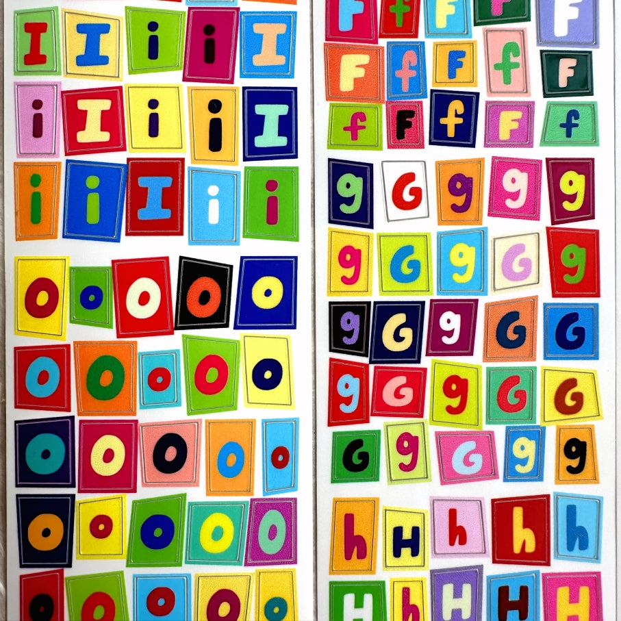BuLan's Studio - Colorful Letters kiss-cut synthetic paper tape (4.5 cm x 140 cm) SAMPLES