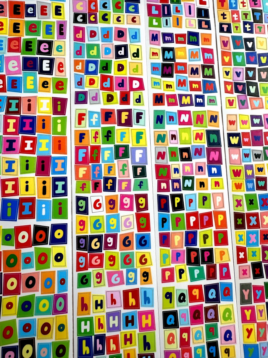 BuLan's Studio - Colorful Letters kiss-cut synthetic paper tape (4.5 cm x 140 cm) SAMPLES