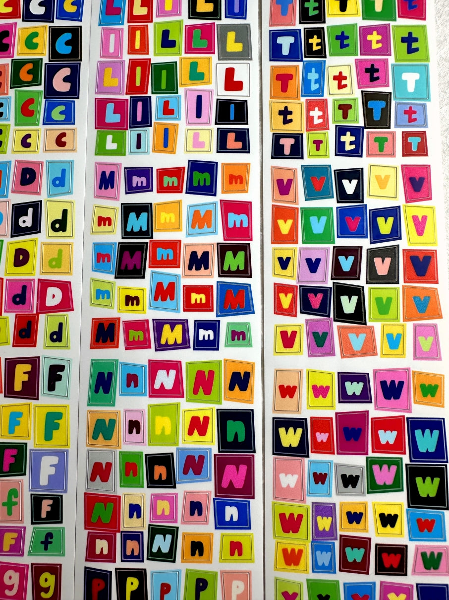 BuLan's Studio - Colorful Letters kiss-cut synthetic paper tape (4.5 cm x 140 cm) SAMPLES