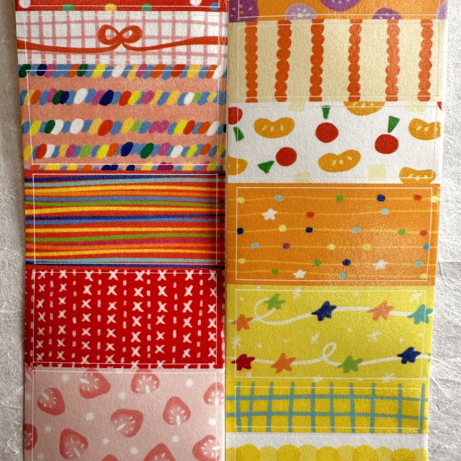 BuLan's Studio - Palette Warm kiss-cut washi tape SAMPLES