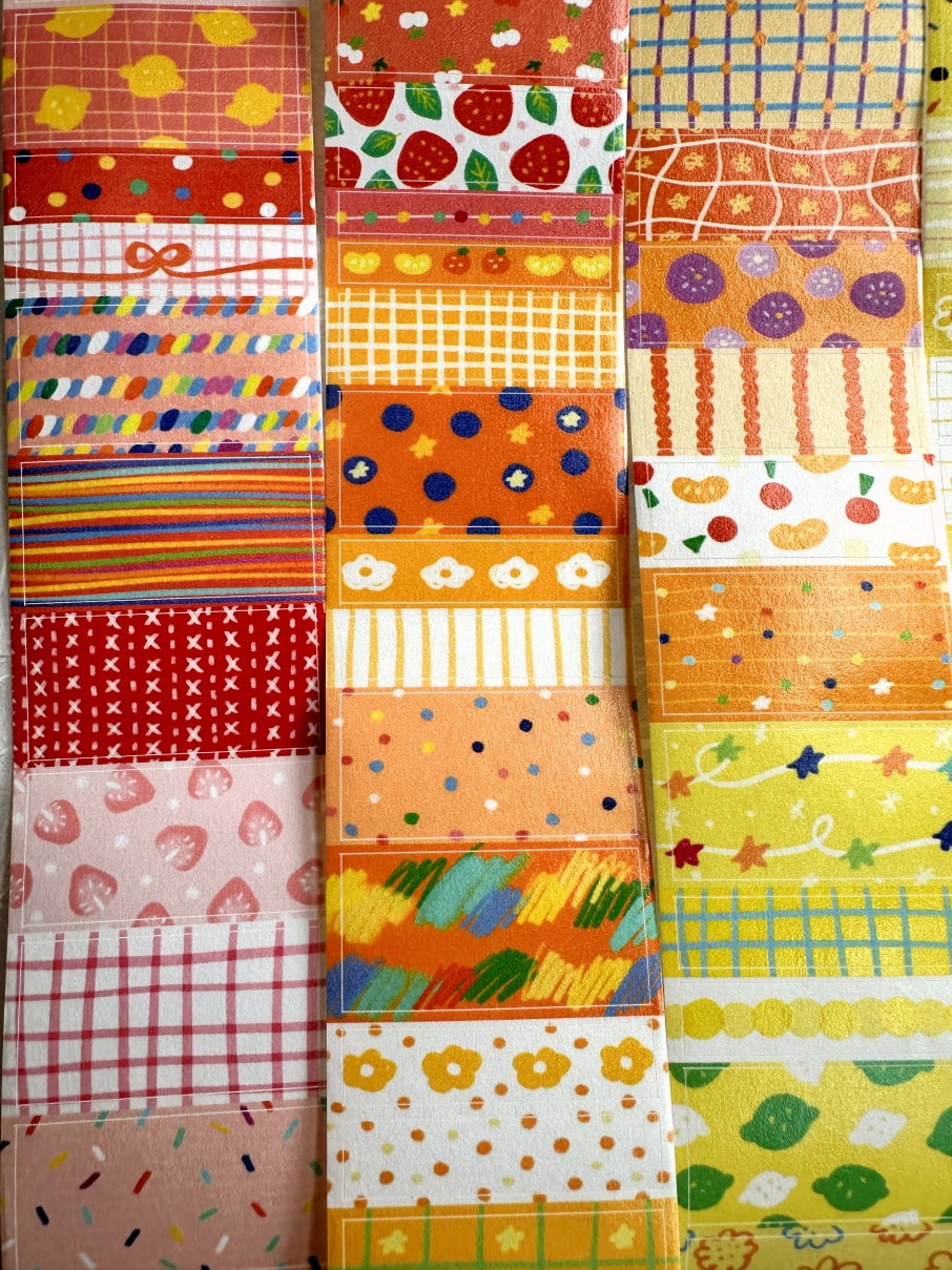 BuLan's Studio - Palette Warm kiss-cut washi tape SAMPLES