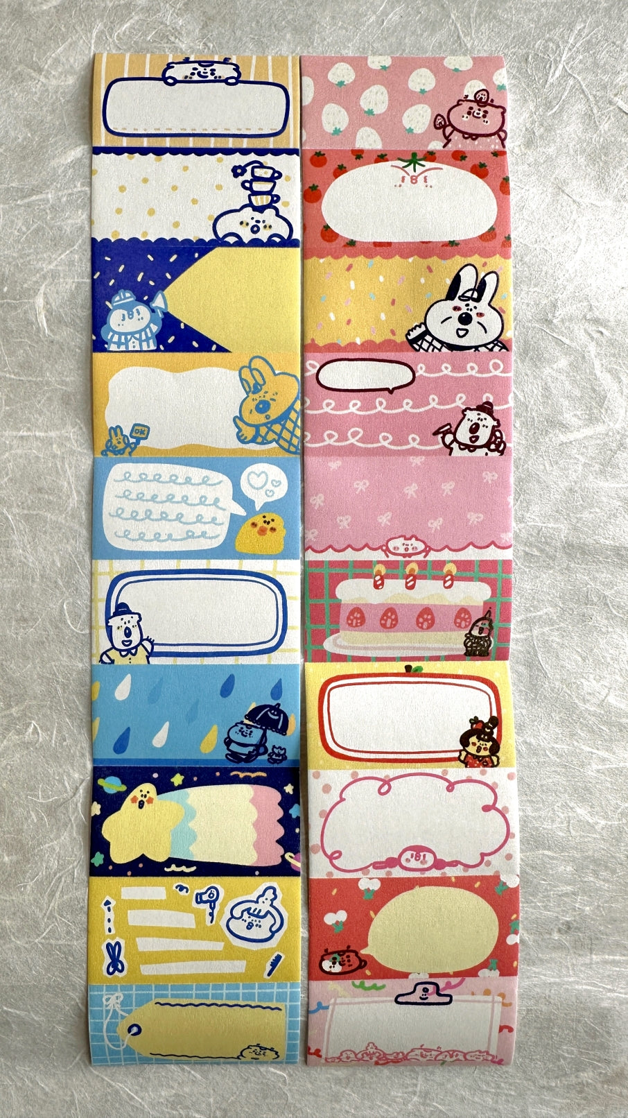 BuLan's Studio - Memo Stickers perforated writable paper tape SAMPLES